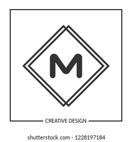 Initial Letter M logo template vector design