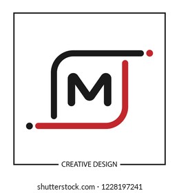 Initial Letter M logo template vector design