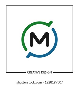 Initial Letter M logo template vector design