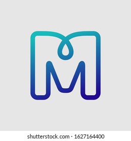 initial letter M logo template for company and business