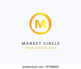 Initial Letter M logo template