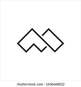 Initial letter m logo vector design templates