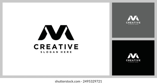 initial letter m logo vector design