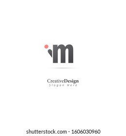 Initial Letter I M Lowercase Logo Template. Design Vector Illustration
