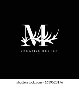 Initial Letter M Luxury Flourish Logo Design