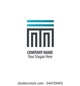 Initial Letter M Maze Concept Design Logo