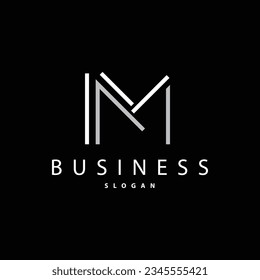 Letra Inicial M Logotipo Minimalista, Vector De Logotipo Simple, Emblema De Identidad Corporativa Moderno, Marca De Diseño De Símbolo Lujoso Y Elegante, Empresa, Empresa