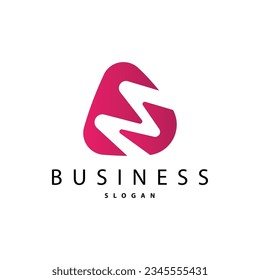 Letra Inicial M Logotipo Minimalista, Vector De Logotipo Simple, Emblema De Identidad Corporativa Moderno, Marca De Diseño De Símbolo Lujoso Y Elegante, Empresa, Empresa