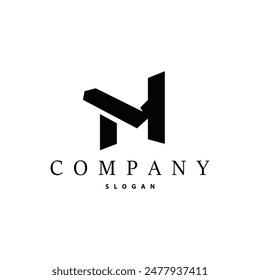 Initial Letter M Minimalist Logo Simple Logotype Vector Corporate Identity Emblem Modern, Luxurious And Elegant Symbol Design Brand, Company, Business