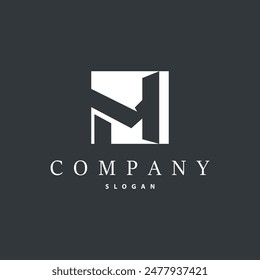 Letra inicial M Minimalista Logo Simple Logo Vector Corporativa Identidad Emblema Moderno, Lujoso Y Elegante Diseño De Símbolo Marca, Empresa, Negocio