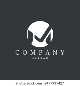 Letra inicial M Minimalista Logo Simple Logo Vector Corporativa Identidad Emblema Moderno, Lujoso Y Elegante Diseño De Símbolo Marca, Empresa, Negocio