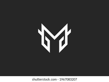 Logo De La Letra Inicial M De La Línea Moderna, Logo De La Letra Inicial Para El Nombre De La Compañía, Plantilla De Logotipo Alfabeto Listo Para Su Uso, Logo Inicial Moderno
