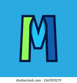 Initial letter M modern logo template for company or business brand