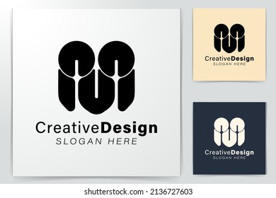 Initial letter M Modern Logo Ideas. Inspiration logo design. Template Vector Illustration. Isolated On White Background