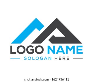 Initial letter M modern Uppercase Real Estate logo design template suitable for company logo, print, digital, icon, apps, and other marketing material purpose