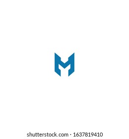 Initial letter M monogram cool modern logo