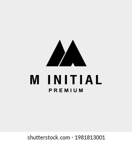 Letra inicial logotipo de monograma M vector de diseño creativo 