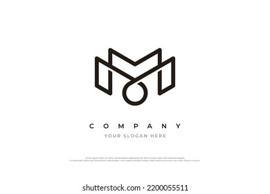 Anfangsbuchstabe M Monogram Logo-Design-Vektorgrafik