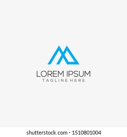 Initial Letter M Mountain  logo  vector design template .