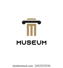  Initial Letter M For Museum Monument Old Building Architecture Logo Design