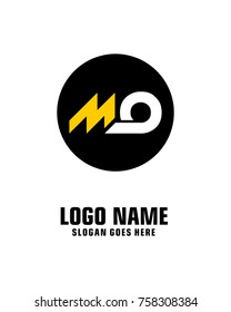 Initial letter M & O logo template vector