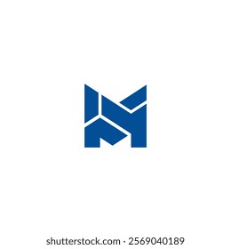 Initial letter M puzzle geometric logo business. Letter M Marketing and investment. Usable for Business and Marketing Logos. Flat Vector Logo Design.