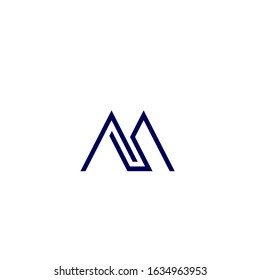 initial letter M S logo modern sign template