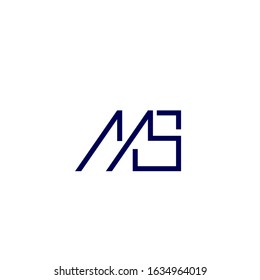 initial letter M S logo modern sign template