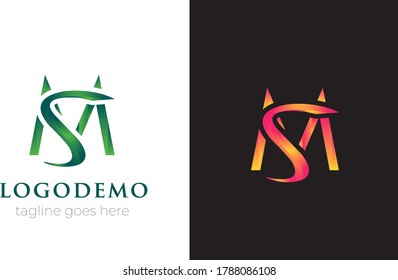 Letra inicial vector de la plantilla del logotipo de M & S.Diseño del logotipo M & S abstracto moderno con forma colorida.
diseño de logotipo monocasco y elegante, Icono de vectores de letras profesionales marca de Word diseño de logotipo mínimo.