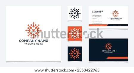 initial letter M technology logo design, digital data network dot graphic icon concept 