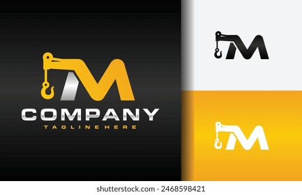 initial letter M towing logo