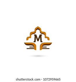 Initial Letter M Tree Asbstract Template. Can be adapt to Corporate identity, logo, icon, symbol and brand identity
