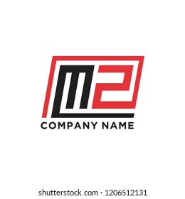 Initial letter M Z logo template vector