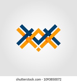 Initial letter MA or AM geometric logo for craft company