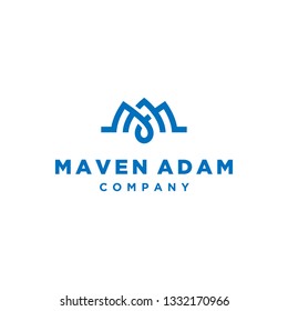 Initial letter MA logo design template