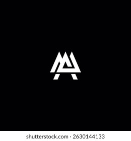 Initial Letter MA AM Logo Design with Modern Minimal Style.