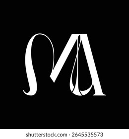 Initial letter MA logo design 