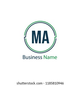 Initial Letter MA Logo Template Design