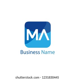 Initial Letter MA Logo Template Design