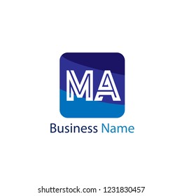 Initial Letter MA Logo Template Design
