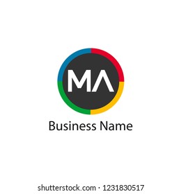 Initial Letter MA Logo Template Design