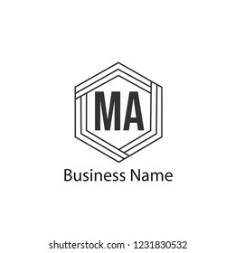 Initial Letter MA Logo Template Design