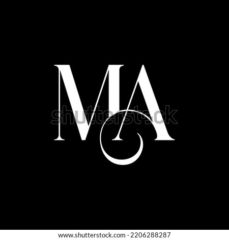 Initial Letter MA Logo Vector. Stok fotoğraf © 