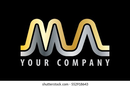 Initial Letter MA MN Linked Design Logo