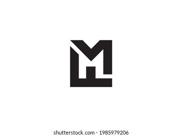 Initial letter mark F and M logo design template