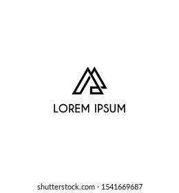 Initial letter mark A logo design vector