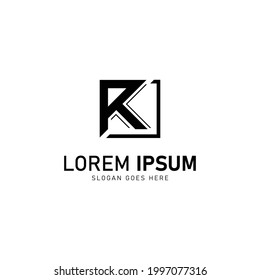 Initial letter mark r logo design vector isolated on white background