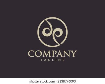 Initial Letter Mark Text Ambigram Symbol Vector DP Company Logo Design