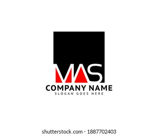 Initial Letter MAS Logo Template Design