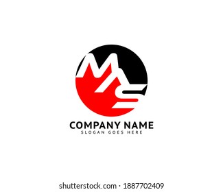 Initial Letter MAS Logo Template Design
